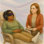 KAPWhiteWomanEyesClosed