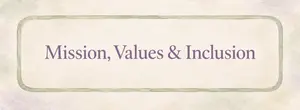 Mission, values and inclusion banner