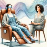 A second image of a woman in a recliner