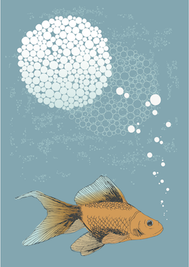 Fish with text bubble