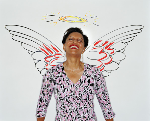 Resilient Woman of Color portrayed as an Angel